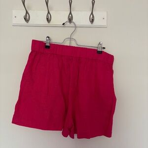 J Crew Linen Pink Shorts